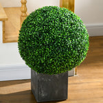 Lot de 2 boules de buis artificielles de 50 cm décoration pour intérieur ou extérieur vert