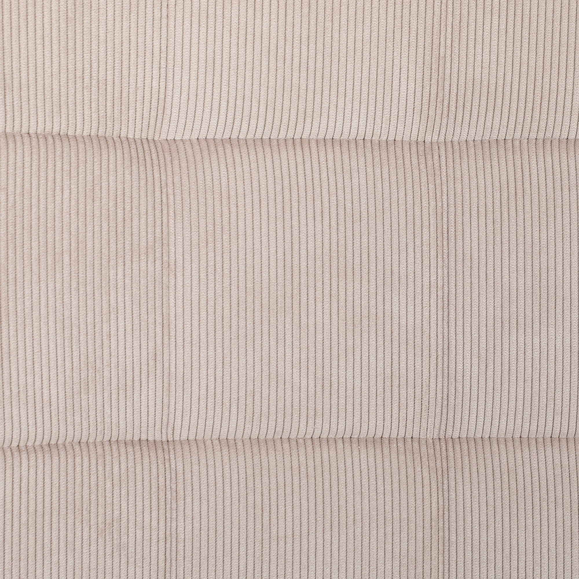 Sessel mit Fußhocker, hoher Rückenlehne, Holzfüßen und Stoff in Kord-Optik, für Wohnzimmer Schlafzimmer beige