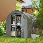 Abri de jardin tente de rangement extérieur abri de vélo garage pour vélo bâche en PE cadre en métal galvanisé gris
