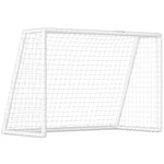 But de football cage de foot but d'entrainement en PVC - piquets inclus - dim. 180L x 92l x 124H cm blanc