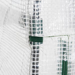 Serre de Jardin PE avec Étagères 4 Niveaux, Serre de Balcon, Bâche Renforcée 140g/m², Châssis en Acier, Porte Zippée Enroulable, pour Légumes et Plantes, Extérieur, 70x50x160cm, Blanc