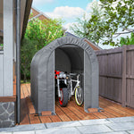 Abri de jardin tente de rangement extérieur abri de vélo garage pour vélo bâche en PE cadre en métal galvanisé gris