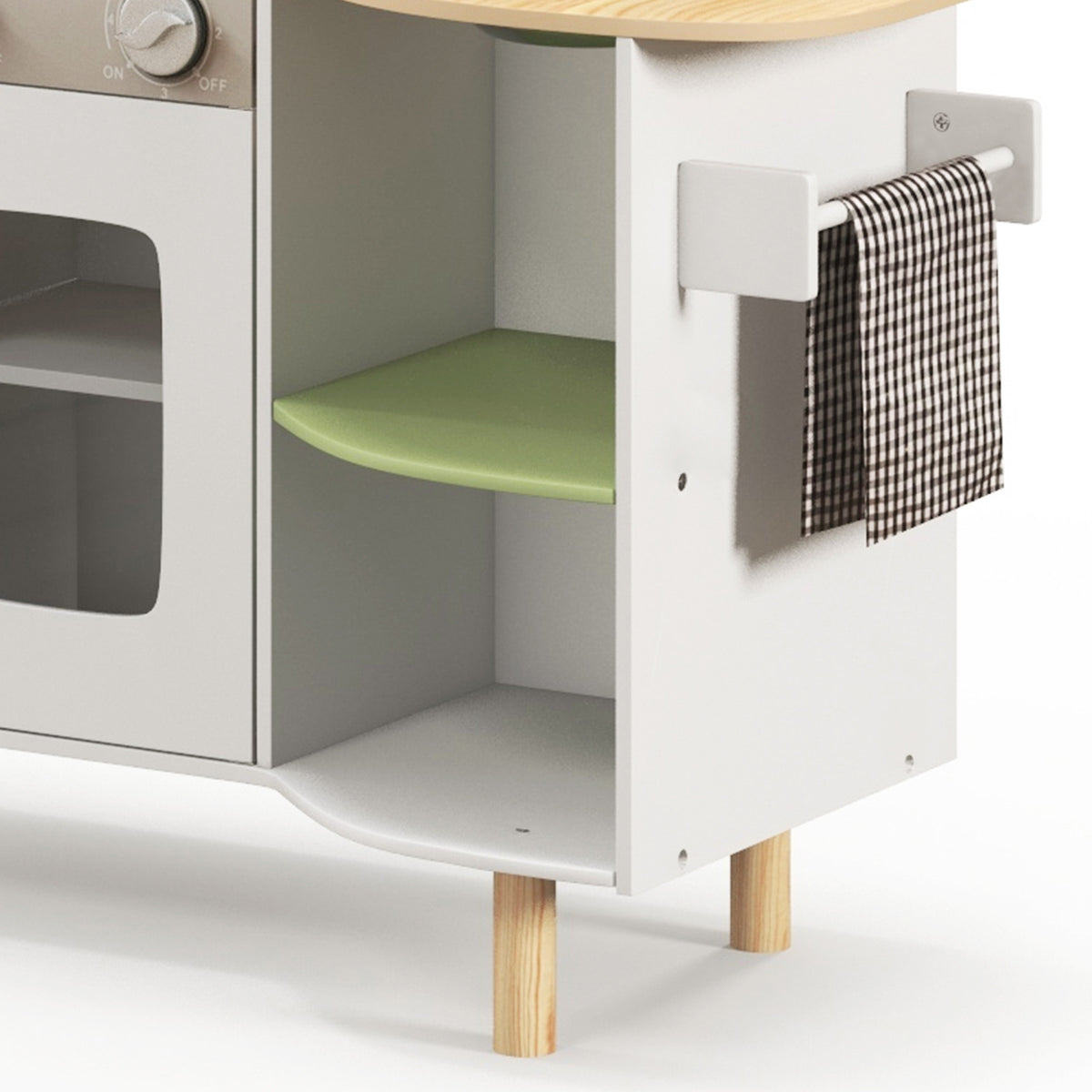 Cuisine enfant 3-8 ans jeu d'imitation avec machine à glaçons, évier mobile en acier inoxydable 84 x 34 x 89 cm blanc