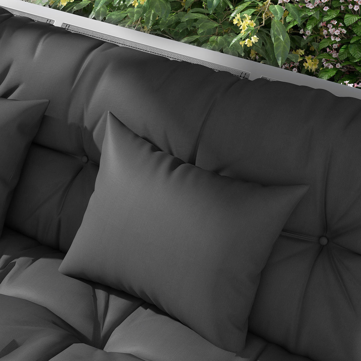 Ensemble de 4 coussins d'extérieur pour balancelle de jardin, 1 coussin d'assise coussins de dossier et 2 oreillers
