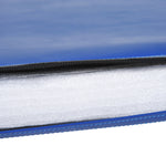 Tapis de gymnastique yoga pilates fitness pliable portable grand confort 180L x 60l x 5H cm revêtement synthétique bleu