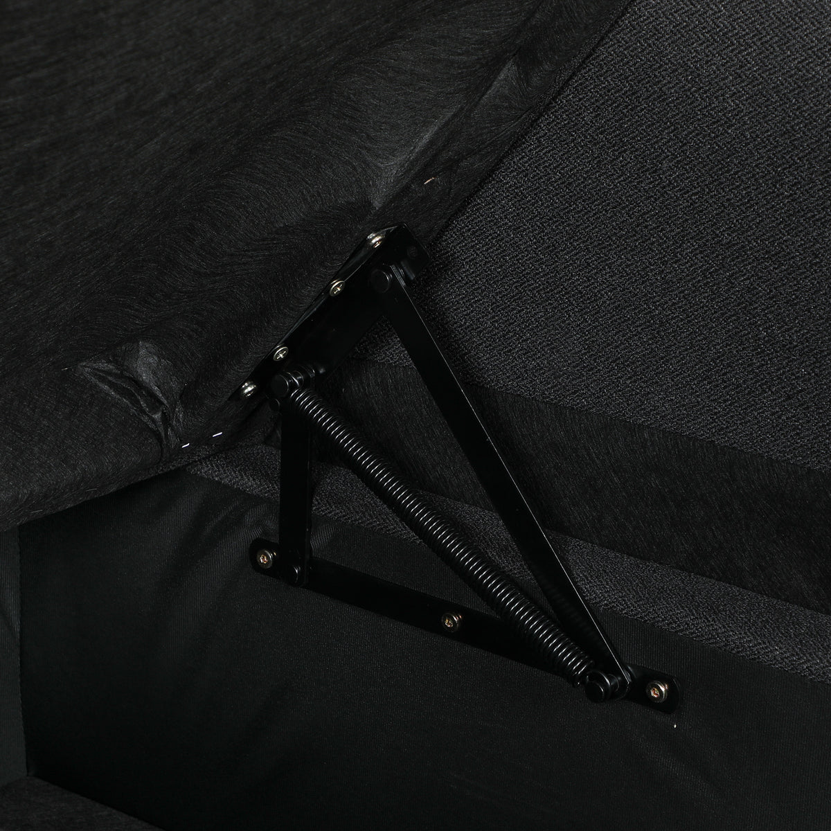 Canapé d'Angle Convertible, Canapé-Lit 3 Places 192 cm avec Méridienne Réversible, Rangement Caché, Gris Anthracite