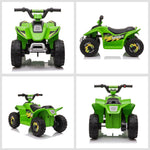 Quad électrique pour enfants 18-36 mois véhicule à batterie 6V avec marche avant et arrière 72 x 40 x 45,5 cm vert