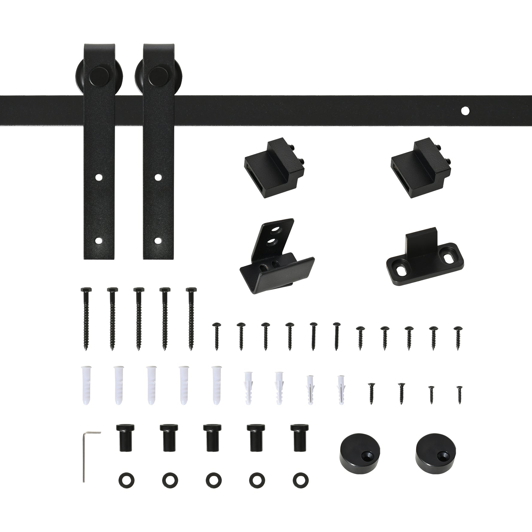 200 CM Rail porte coulissante quincaillerie de rail pour porte de grange simple en acier acier au carbone