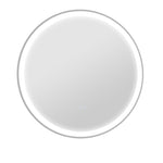 Miroir rond lumineux LED de salle de bain Ø 60 cm mural avec éclairage 3 couleurs interrupteur tactile 29W blanc argent