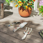 Ensemble d'outils de jardinage 3 pièces en aluminium avec sécateur, truelle de jardin, râteau à main, idéal pour taille