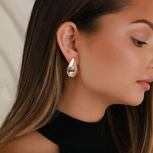 Boucles d'Oreilles Gouttes Métal Luxe Niche