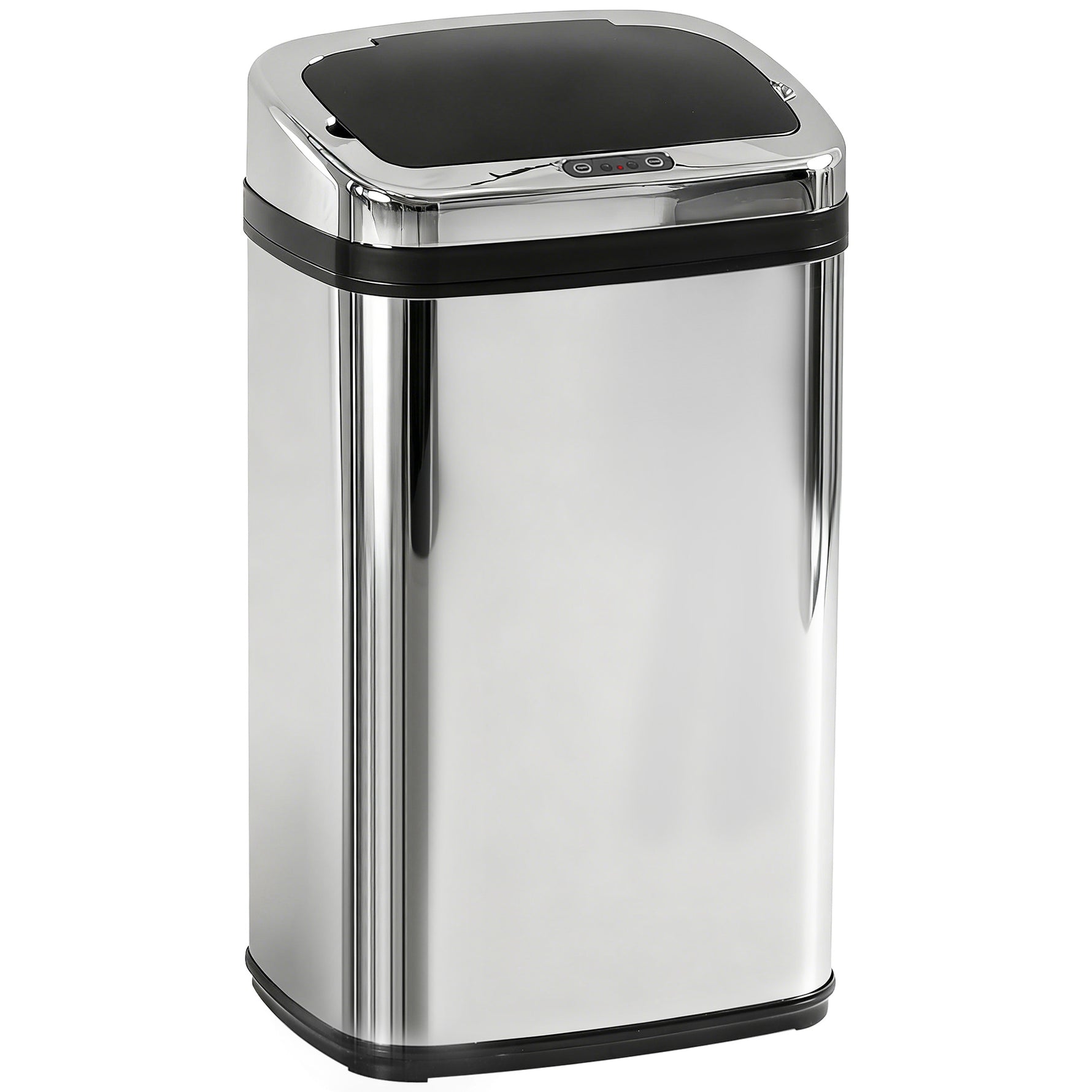 Poubelle de cuisine automatique 30L acier inoxydable, poubelle à capteur de mouvement avec couvercle, 33x25x58cm, argent