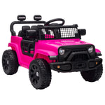 Elektro-Kinderauto 12V, Elektro-Buggy für Kinder, 2-4 km/h, 2 Motoren, Fernbedienung, Lithium-Akku, Rosa