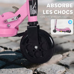 Trottinette électrique pliante pour enfant de 7+ans, 120W Vitesse max 12km/h, 75x36x82-93 cm rose