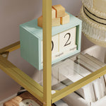 Libreria scaffale in vetro a 5 ripiani ad arco per soggiorno, ufficio, camera da letto, 60 x 30 x 175 cm, dorato