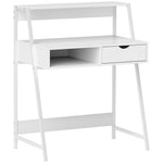 Bureau secrétaire Bureau Informatique Style néo-rétro tiroir Niche étagère métal Blanc