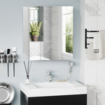 Armoire murale de salle de bain avec 3 portes miroir et étagères réglables en MDF Blanc dim. 70L x 15l x 60H cm