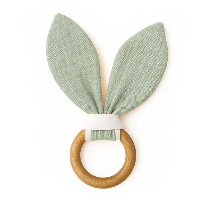 anneau de dentition vert en coton bio papate
