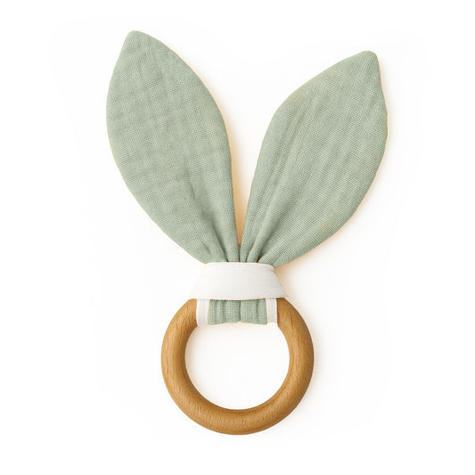 anneau de dentition vert en coton bio papate