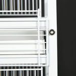 Volière intérieure cage à oiseaux sur roulettes design maison mangeoires perchoirs portes plateaux excréments amovibles