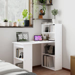 Bureau informatique, bureau avec rangement, 6 compartments ouverts, table d'ordinateur pour chambre, studio, 120