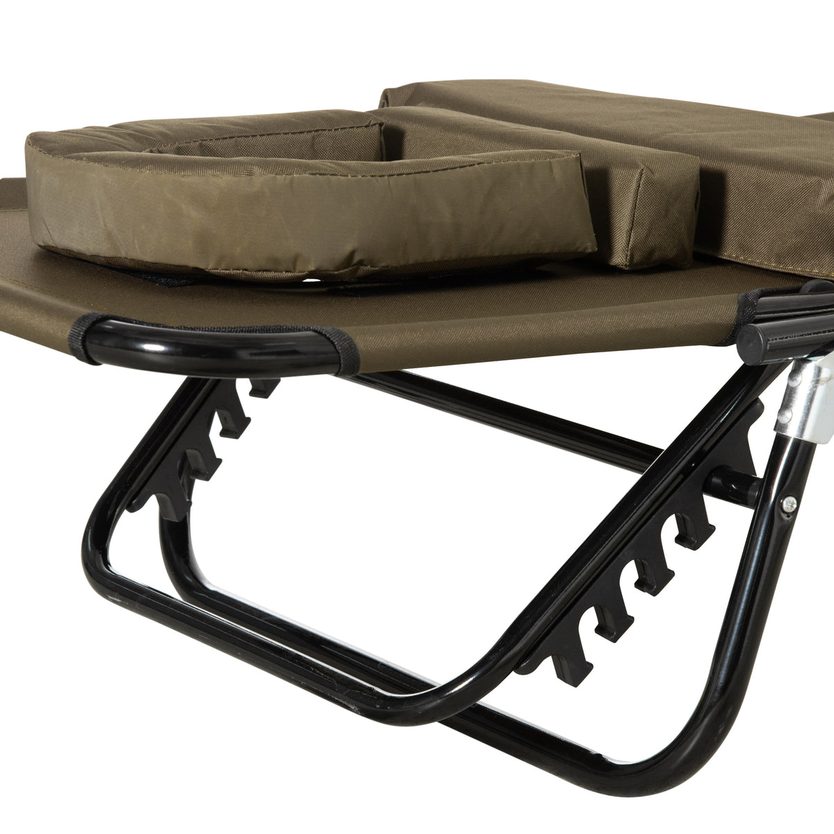 Transat de Jardin Chaise Longue Pliante Bain de Soleil avec Appuie-tête, Trou de lecture et Dossier Inclinable, Marron