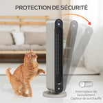 Chauffage soufflant oscillant 1100/2200 W - mini radiateur céramique PTC - télécommande incluse - chauffage d'appoint