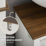 Meuble sous lavabo salle de bain meuble sous vasque - niche et placard à portes doubles, 60 x 30 x 60 cm, blanc
