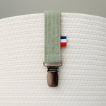 attache sucette vert celadon coton biologique bebe papate