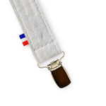 attache tetine en coton bio blanc papate