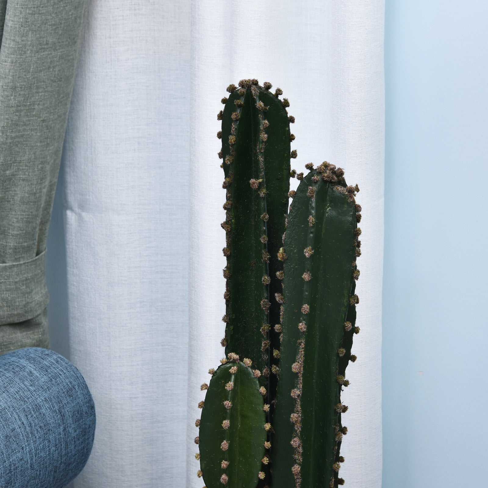 Cactus artificiel grand réalisme plante artificielle grande taille dim. Ø 17 x 98H cm vert