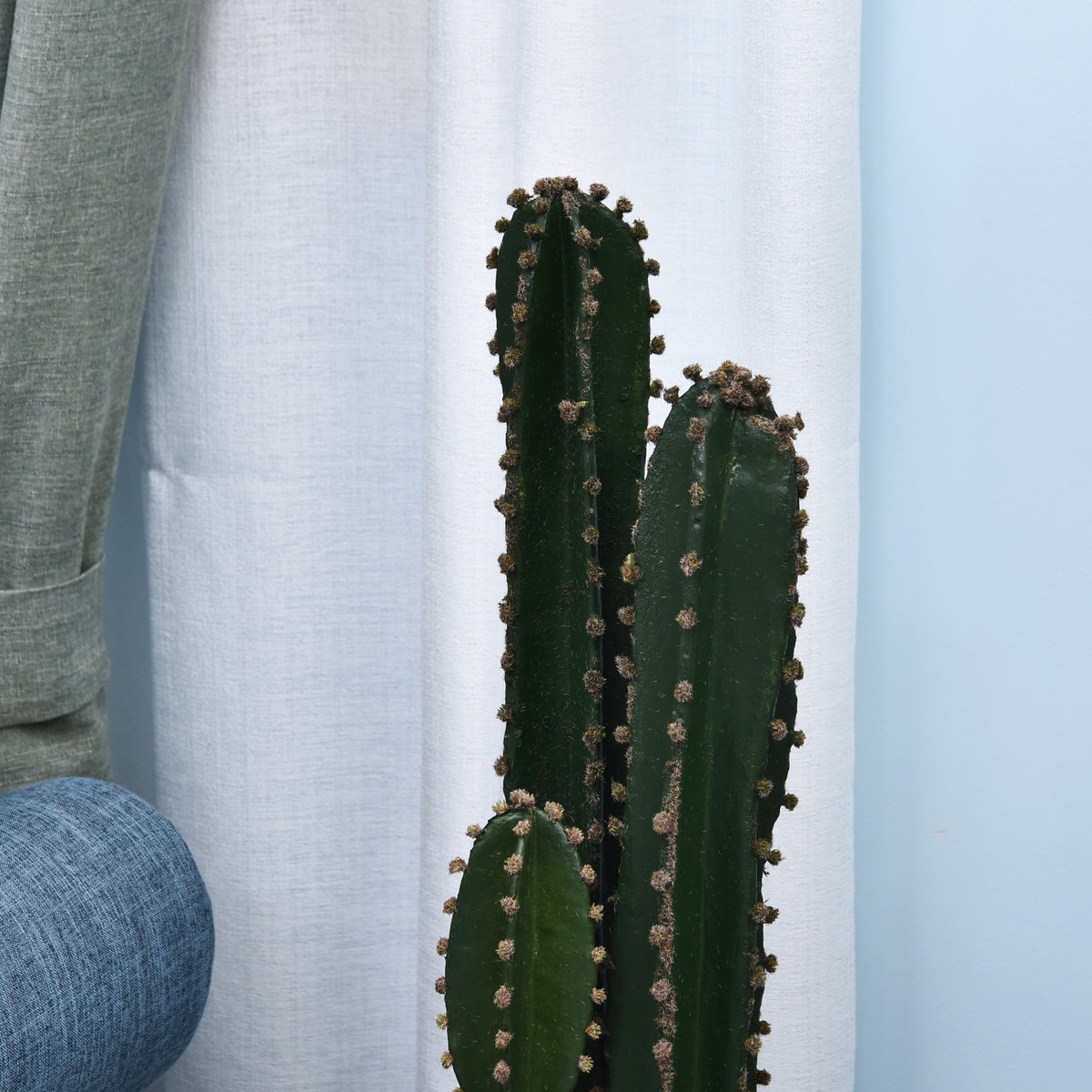 Cactus artificiel grand réalisme plante artificielle grande taille dim. Ø 17 x 98H cm vert