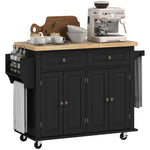 Desserte ilôt de cuisine multi rangements 2 tiroirs 2 placard 2 portes avec étagère range-bouteille