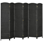 Paravent interieur en bois 6 panneaux 240 x 170 cm séparateur de pièce pliable pour salon, chambre à coucher, naturel
