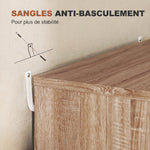 Caisson de bureau à roulette meuble rangement bureau avec 7 tiroirs organisateur pour documents, format A4 ou lettres