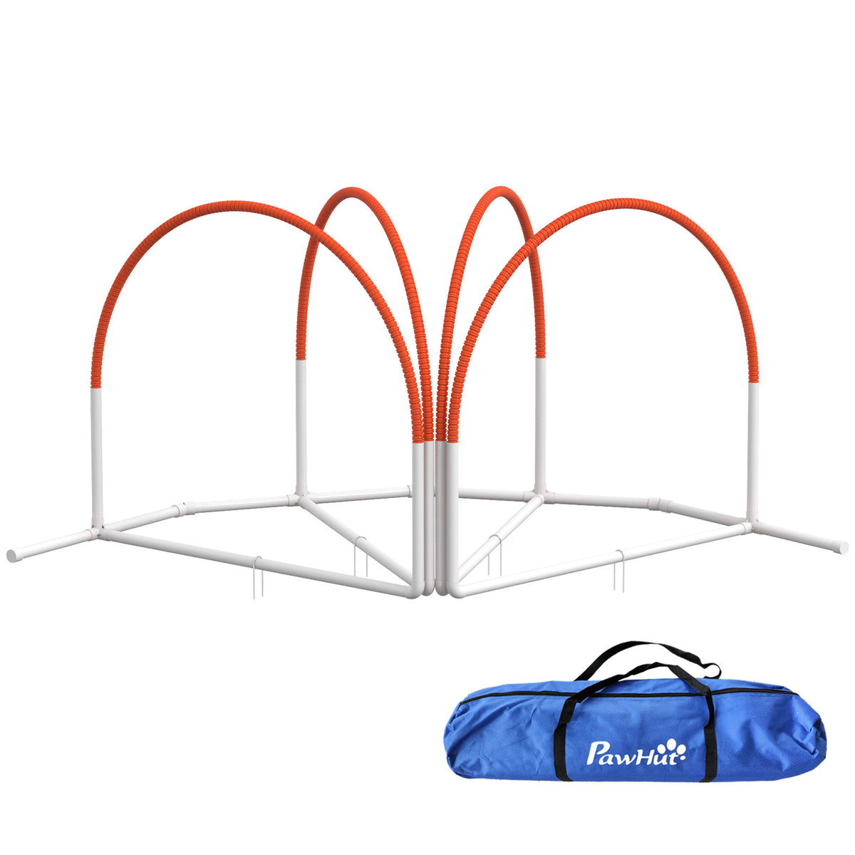 Set van 4 agility-onderdelen - agility-hoopers - trainingsbogen voor honden, hindernis met draagtas