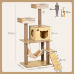 Arbre à chats design contemporain griffoirs grattoirs sisal naturel niche plate-formes hamac boule beige