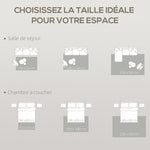 Tapis salon 200 x 140 cm poils courts lavable en machine hypoallergénique pour salon, chambre à coucher, bureau, gris