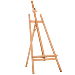 Chevalet d'Artiste sur Pieds, Inclinaison et Hauteur Réglables, Dim. 65L x 44l x 174-230H cm, Bois de Hêtre Clair
