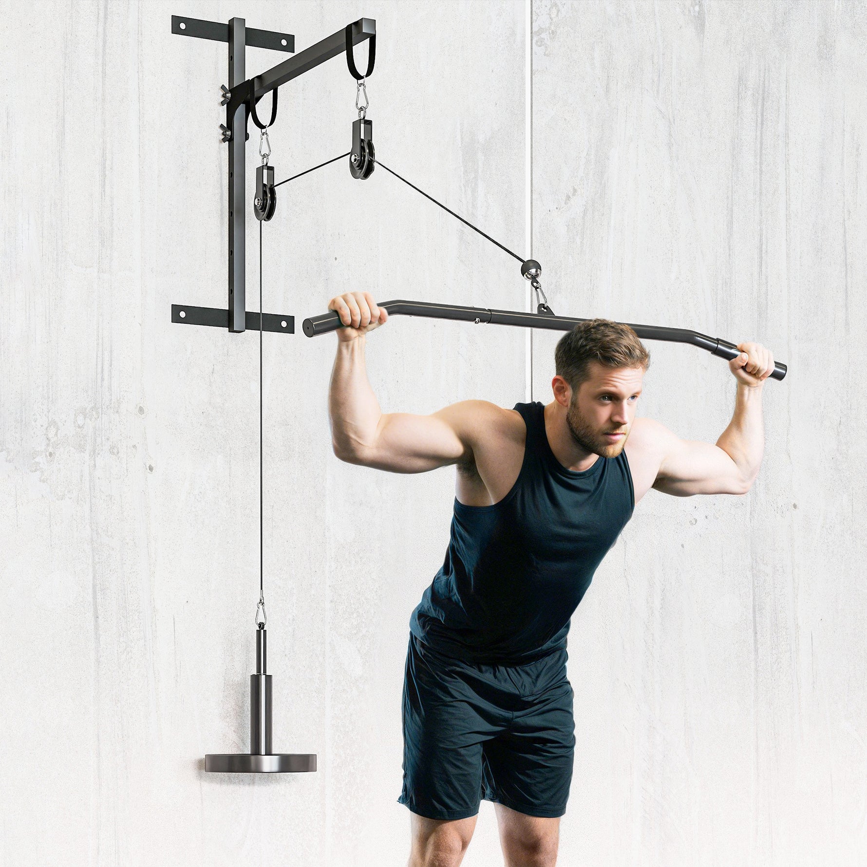 Poulie musculation maison, cable machine musculation exercices de flexion des biceps, des triceps et des bras
