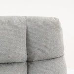 Poltrona da salotto senza braccioli, sedia girevole in tessuto ciniglia, seduta ampia, 75 x 95 x 90 cm grigio chiaro