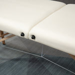 Lit/Table de Massage cosmetique Pliable en Bois 2 Zones crème