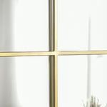Miroir mural en métal cadre doré en forme de voûtée – 70 x 50 cm – décoration pour entrée ,chambre à coucher, salon
