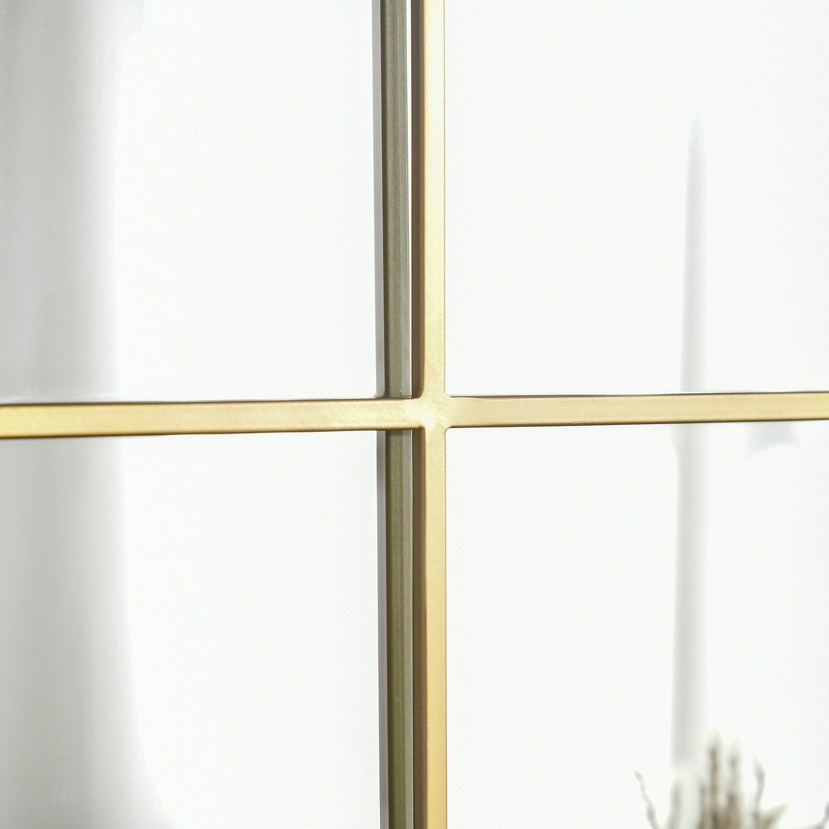 Miroir mural en métal cadre doré en forme de voûtée – 70 x 50 cm – décoration pour entrée ,chambre à coucher, salon
