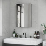 Armoire miroir de salle de bain en acier inoxydable armoire murale de toilette 39 x 12 x 60 cm