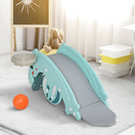 Cavallo a dondolo rana 3 in 1 scivolo canestro da basket da 18 a 36 mesi dim. 72L x 34l x 47H cm blu turchese