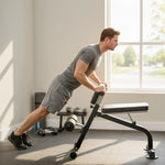 Banc de Musculation Pliable avec Hauteur et Inclinaison Réglables pour Entraînement Dos Bras, 96,6x68x69-110cm, Noir