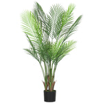 Plante artificielle intérieure 120 cm, palmier arbre artificiel avec pot en plastique et flocage, vert