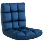 Fauteuil Convertible Fauteuil Paresseux Grand Confort Inclinaison Dossier Multipositions 90°-180° Bleu Roi