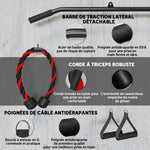 Poulie musculation maison, cable machine musculation exercices de flexion des biceps, des triceps et des bras